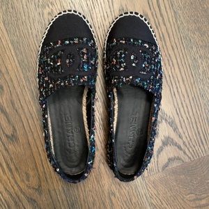 Chanel tweed espadrilles with sequins